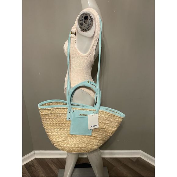 Jacquemus Le Panier Soleil Basket Bag with Suede Trim $535 - Picture 7 of 12